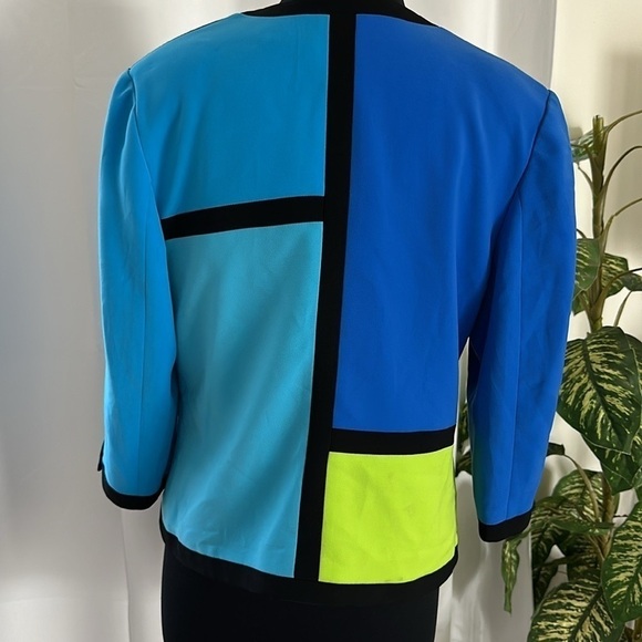 Studio G Color-block Blazer Jacket Size 12 - Picture 8 of 10